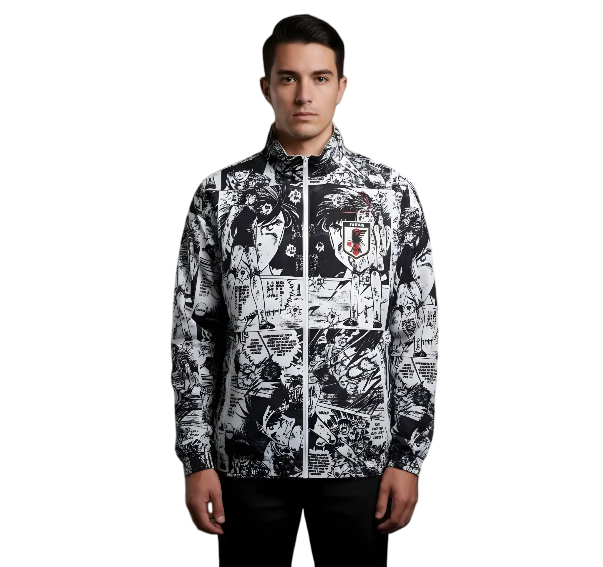 Reversible jacket japan tokyo red manga black character design
