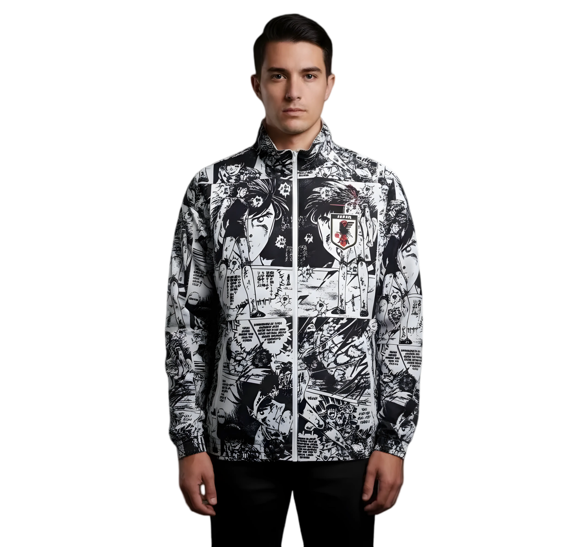 Reversible jacket japan tokyo red manga black character design
