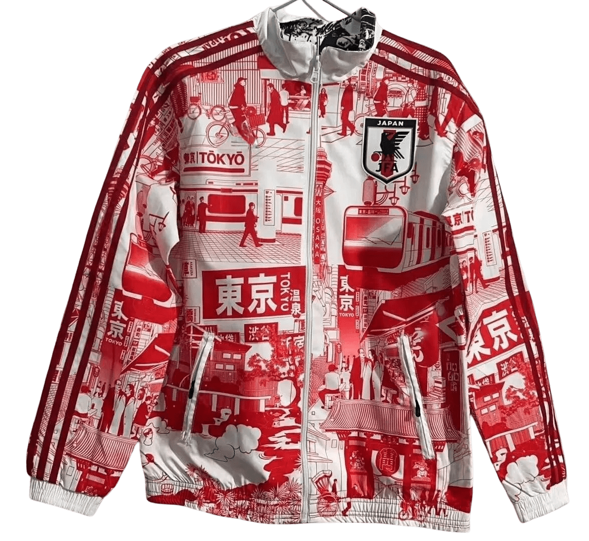 Premium reversible anime jacket japan tokyo red black
