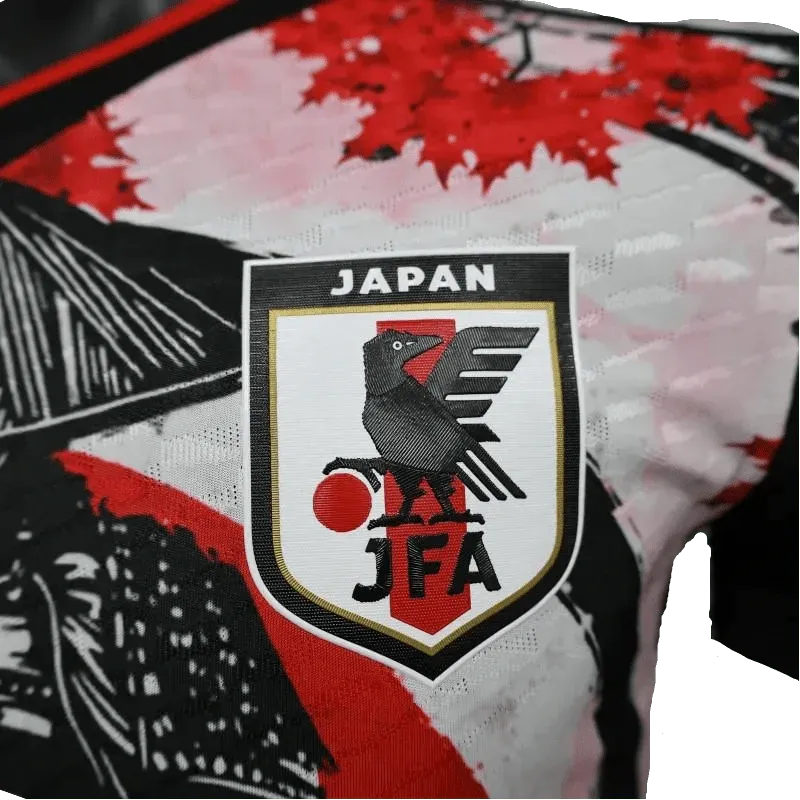 Diagonal split JFA jersey red and black Japan – NipponKits