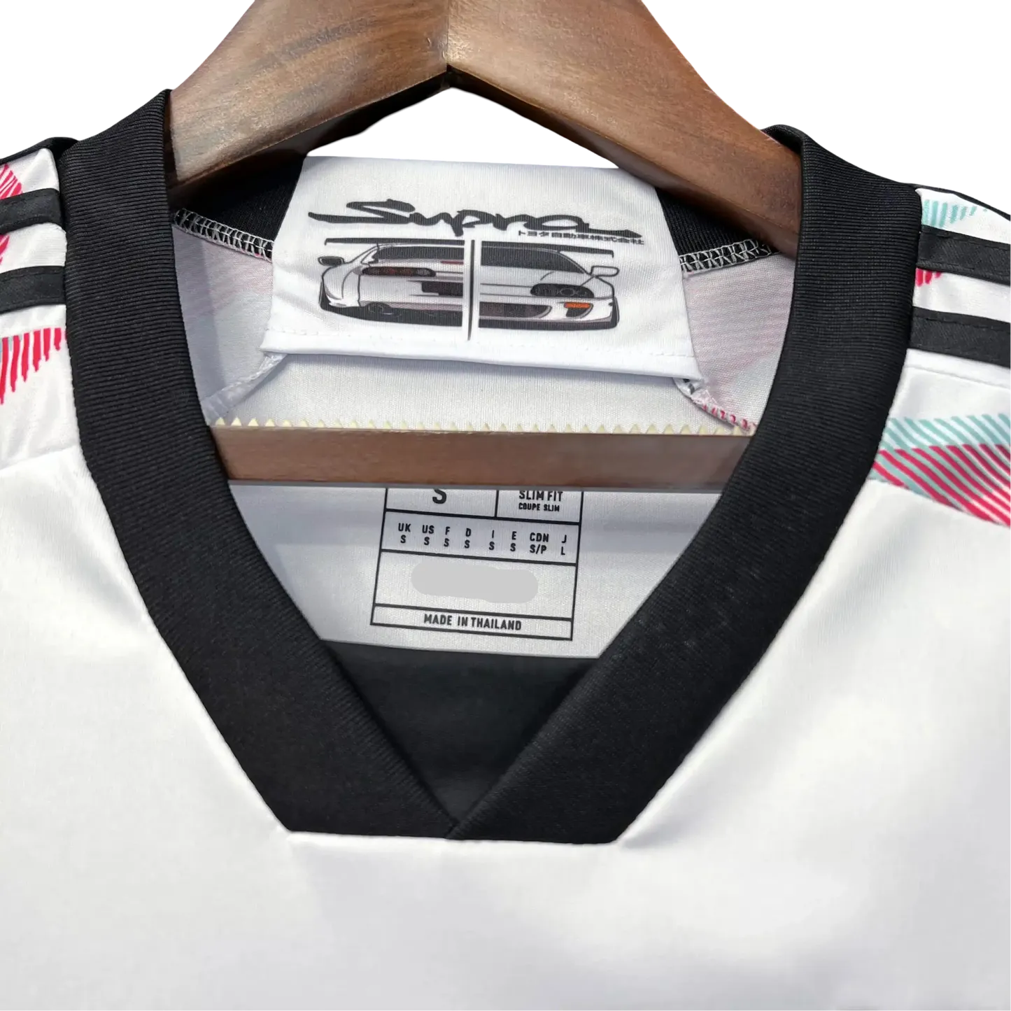 japan supra football jersey front view white base car graphic NipponKits
