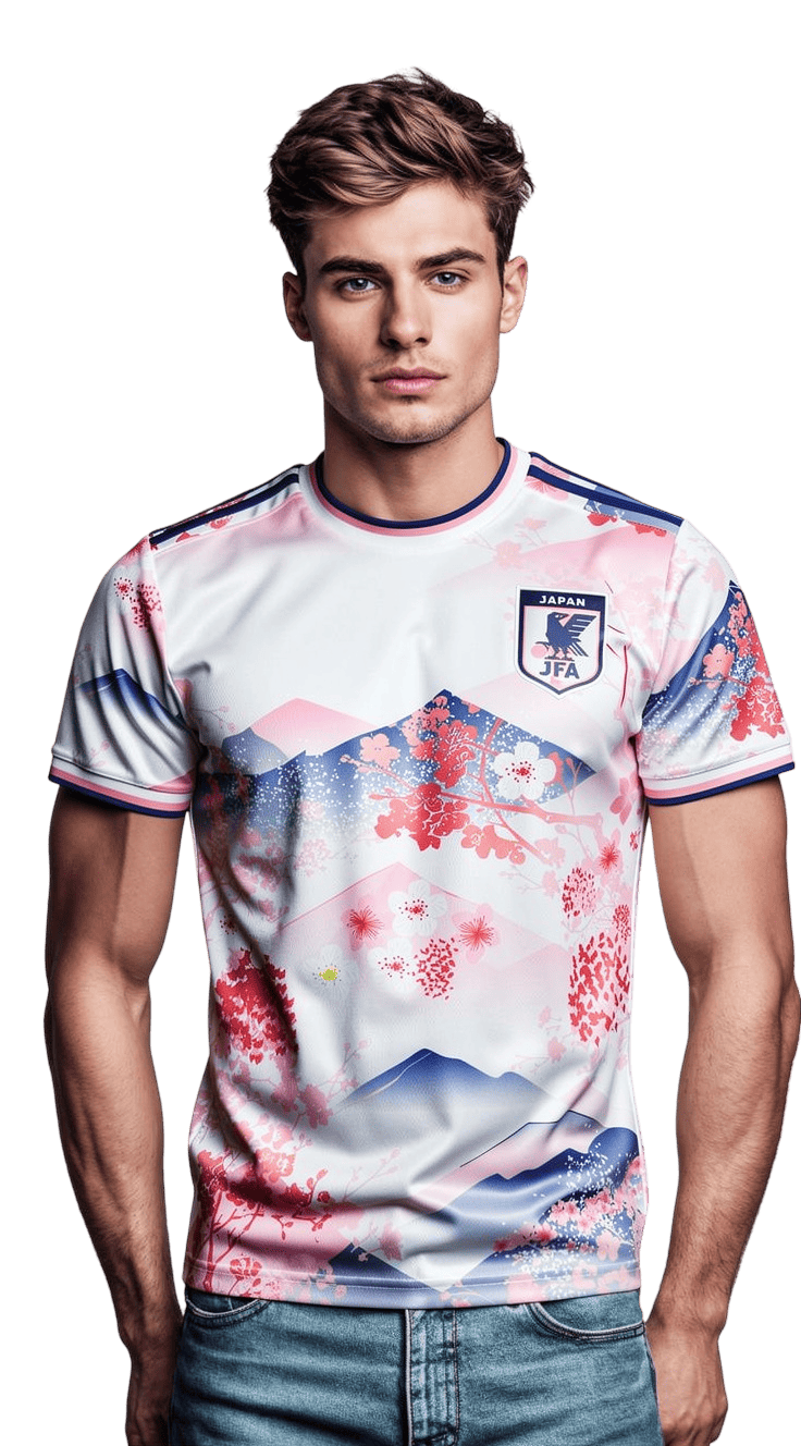 Japan Sakura Fuji Jersey worn by Model of Nipponkits