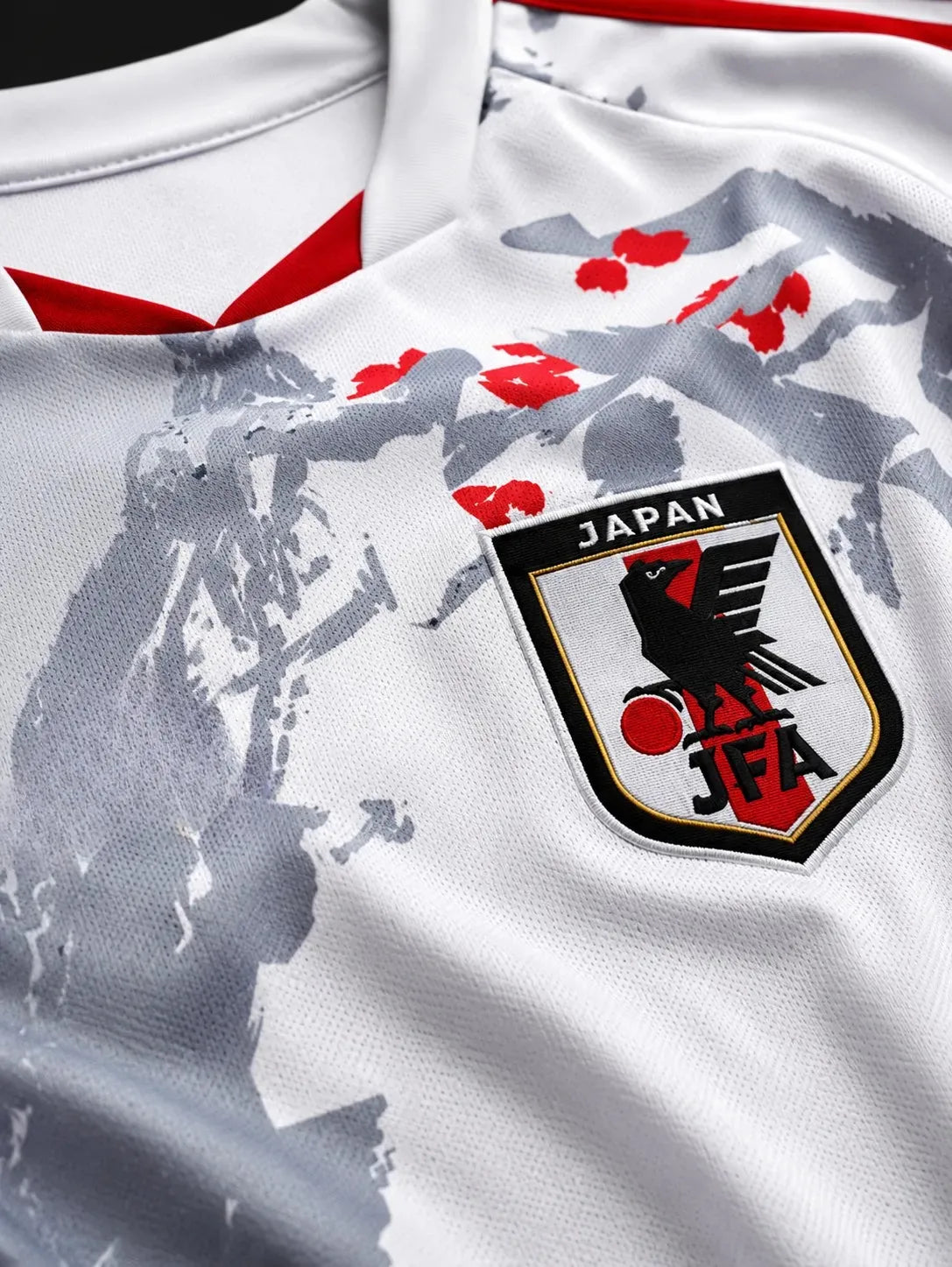 Japan Sakura White Soccer Jersey