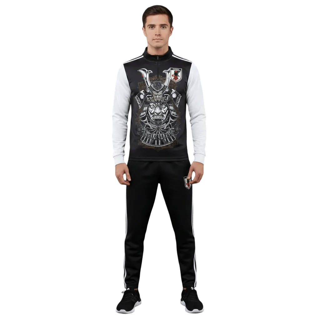 Premium anime tracksuit zip japan samurai armor design
