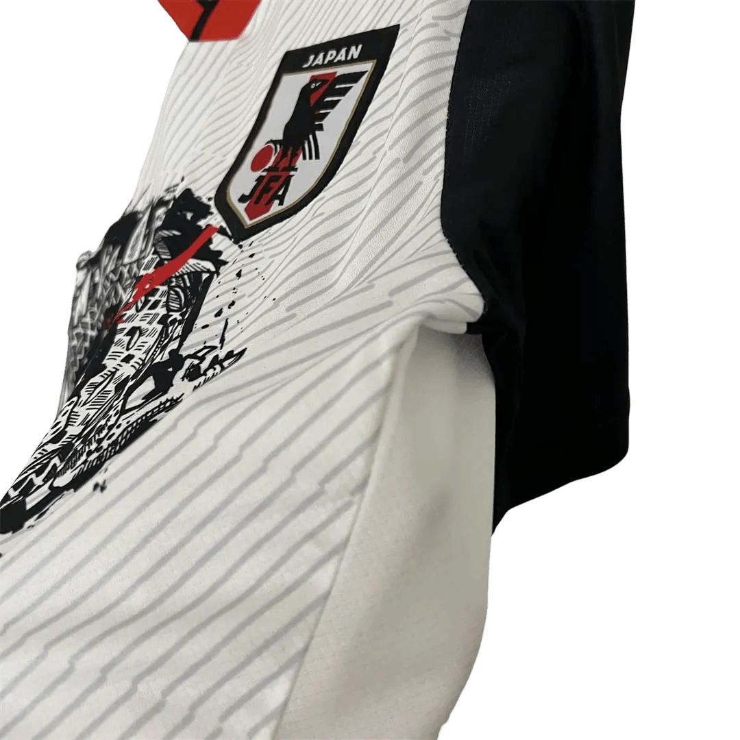 japanese national team white kit with dragon artwork