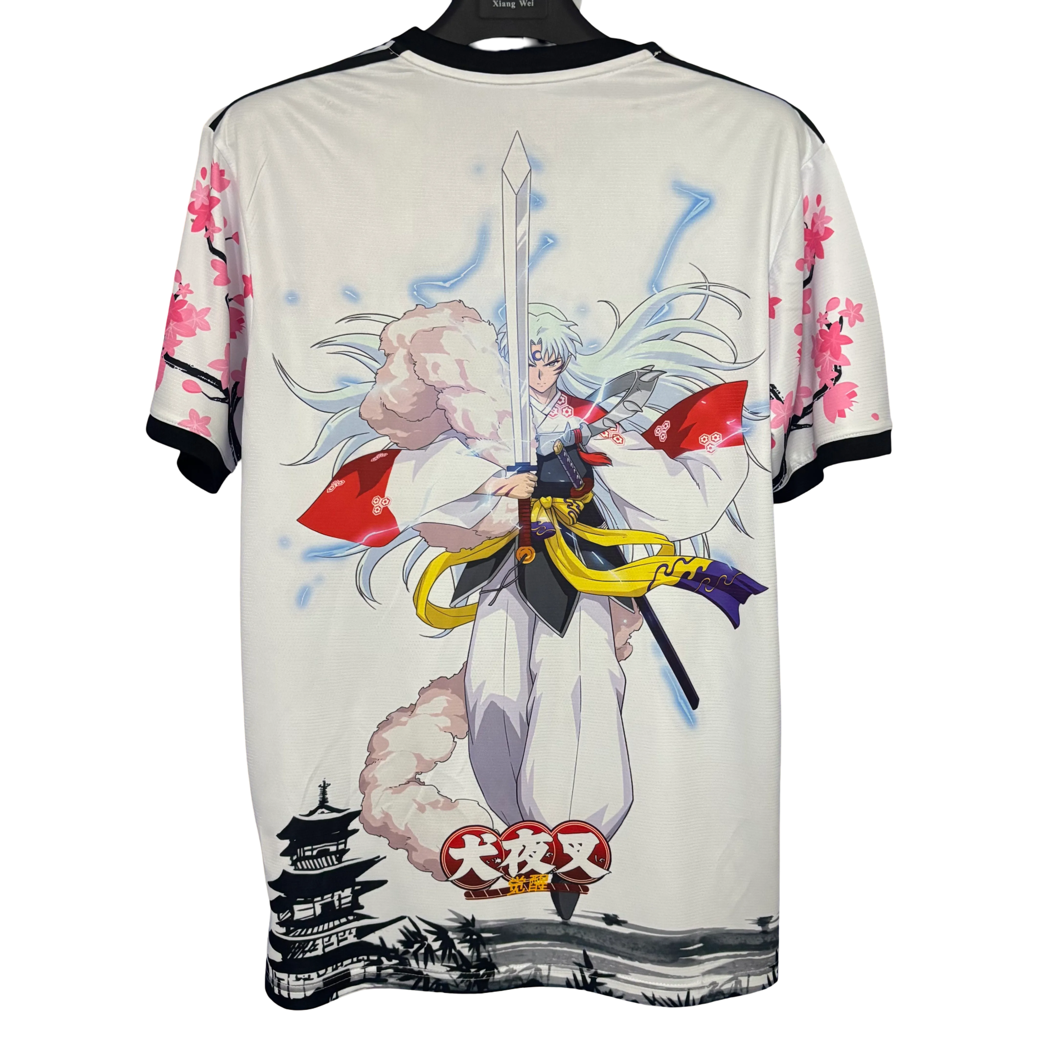 Sesshomaru inspired Japan football shirt with cherry blossom pattern 2025 version