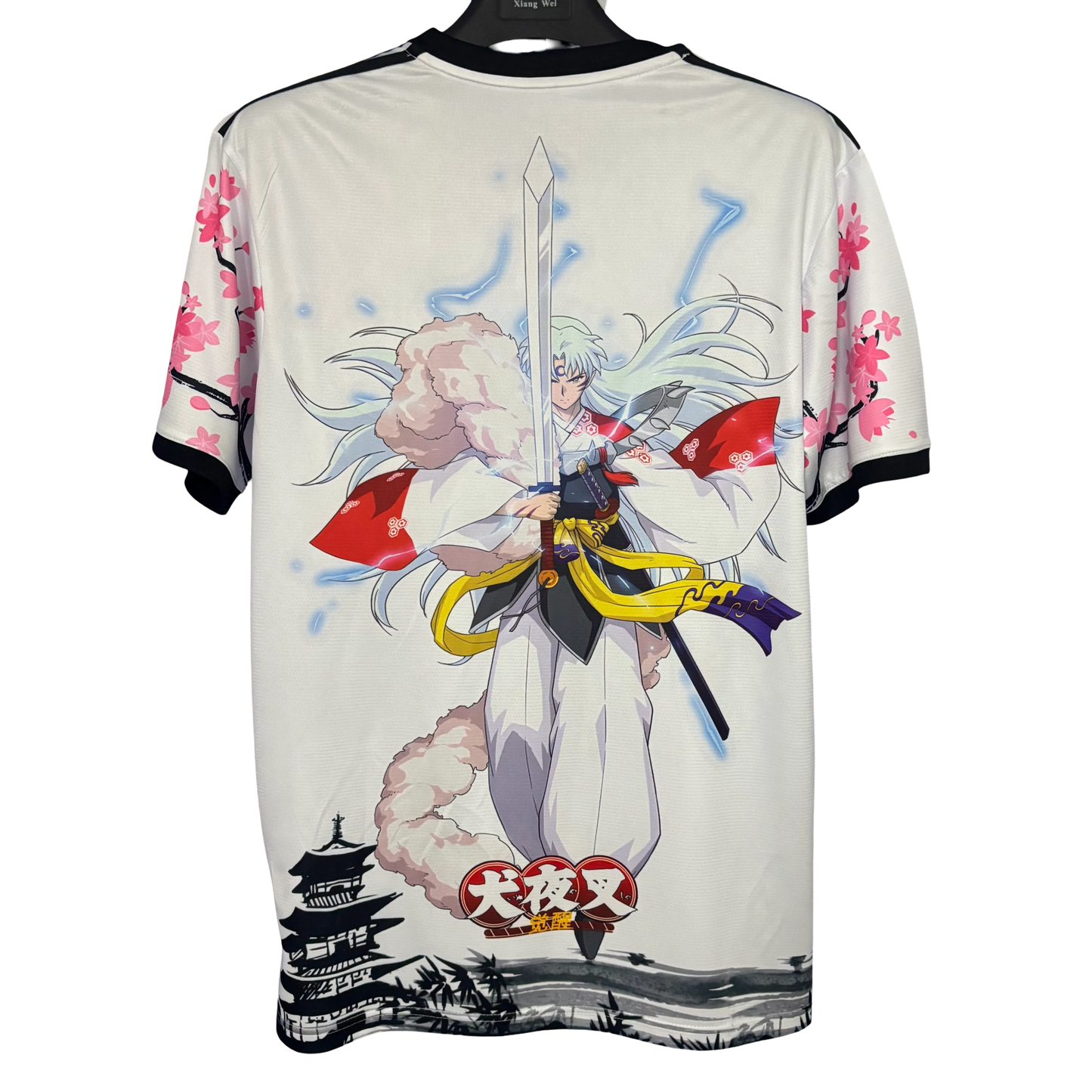 Sesshomaru inspired Japan football shirt with cherry blossom pattern 2025 version