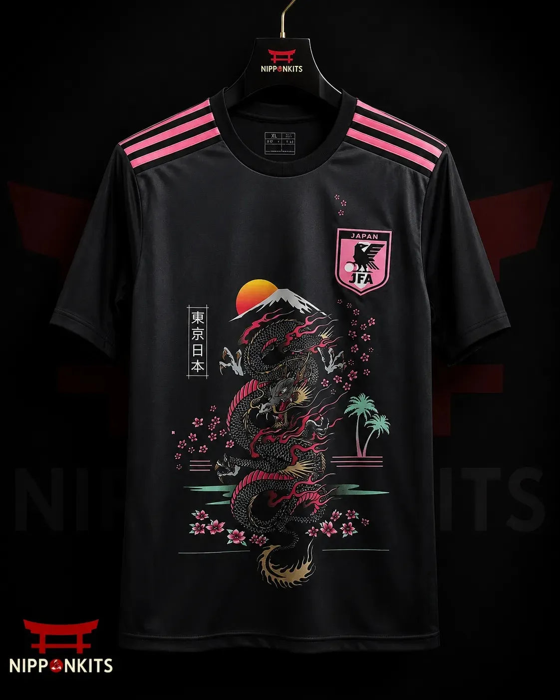 Japan Special Dragon Jersey Black Pink