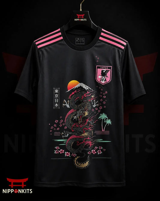 Japan Special Dragon Jersey Black Pink