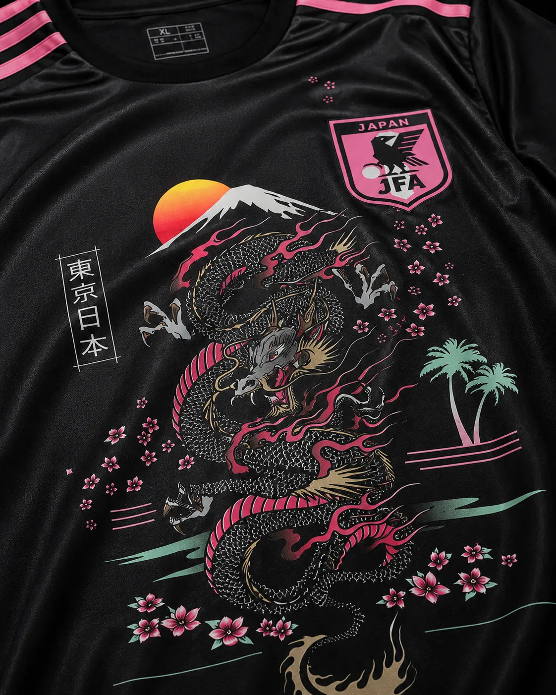 Japan Special Dragon Jersey Black Pink