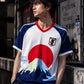 Japan Sunset Pagoda Football Jersey