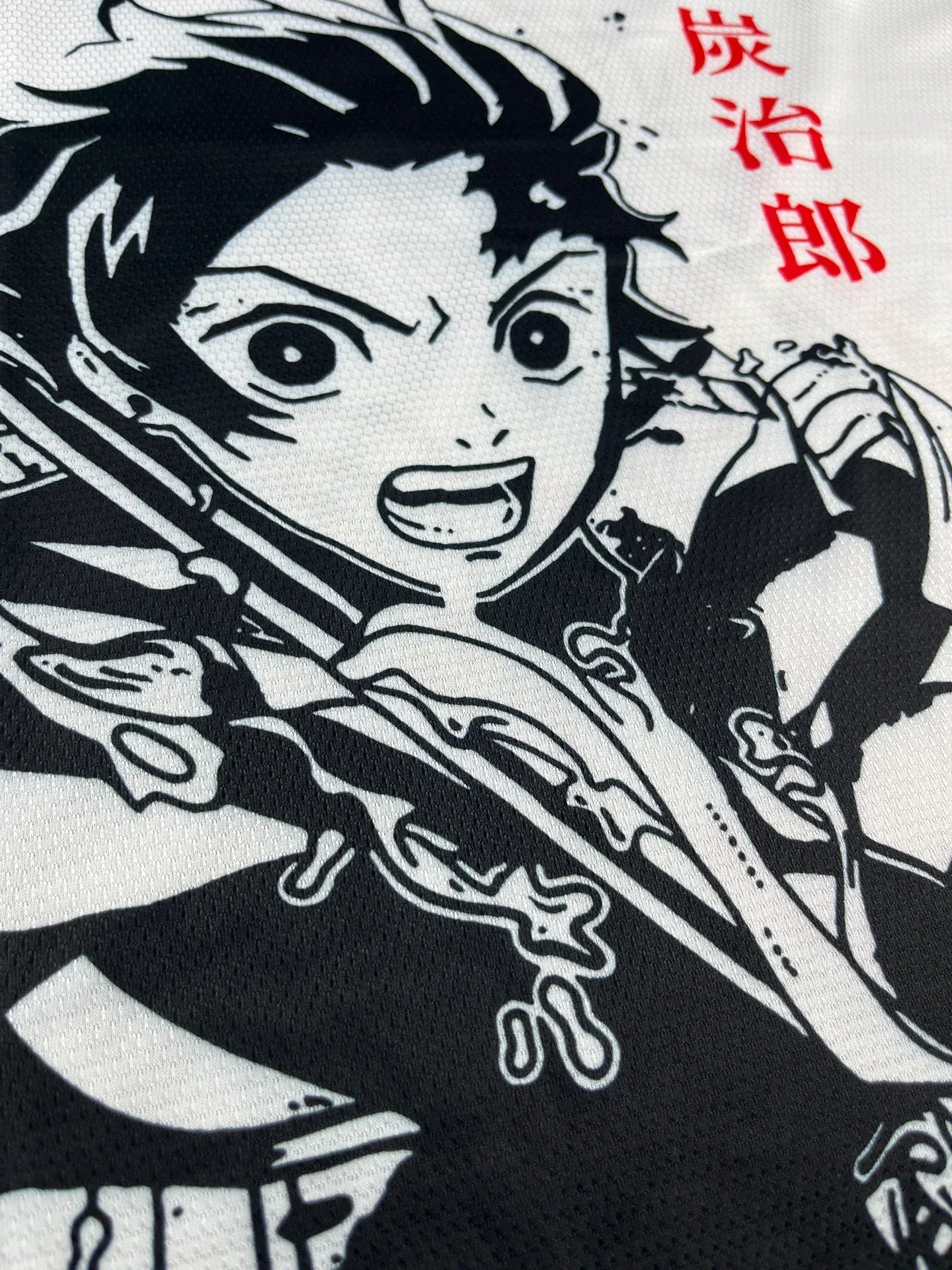 Demon Slayer Jersey Football and soccer edition at Nipponkits Close up