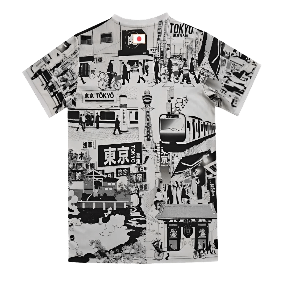 Japan Tokyo Black Jersey - Japan Special Kits Back view By Nipponkits