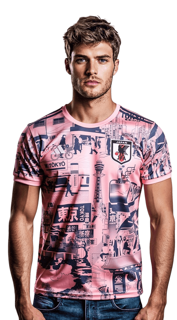 Japan Tokyo Pink Jersey worn by Nipponkits Model