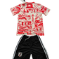 Youth soccer jersey and shorts set inspired by Tokyo streets
