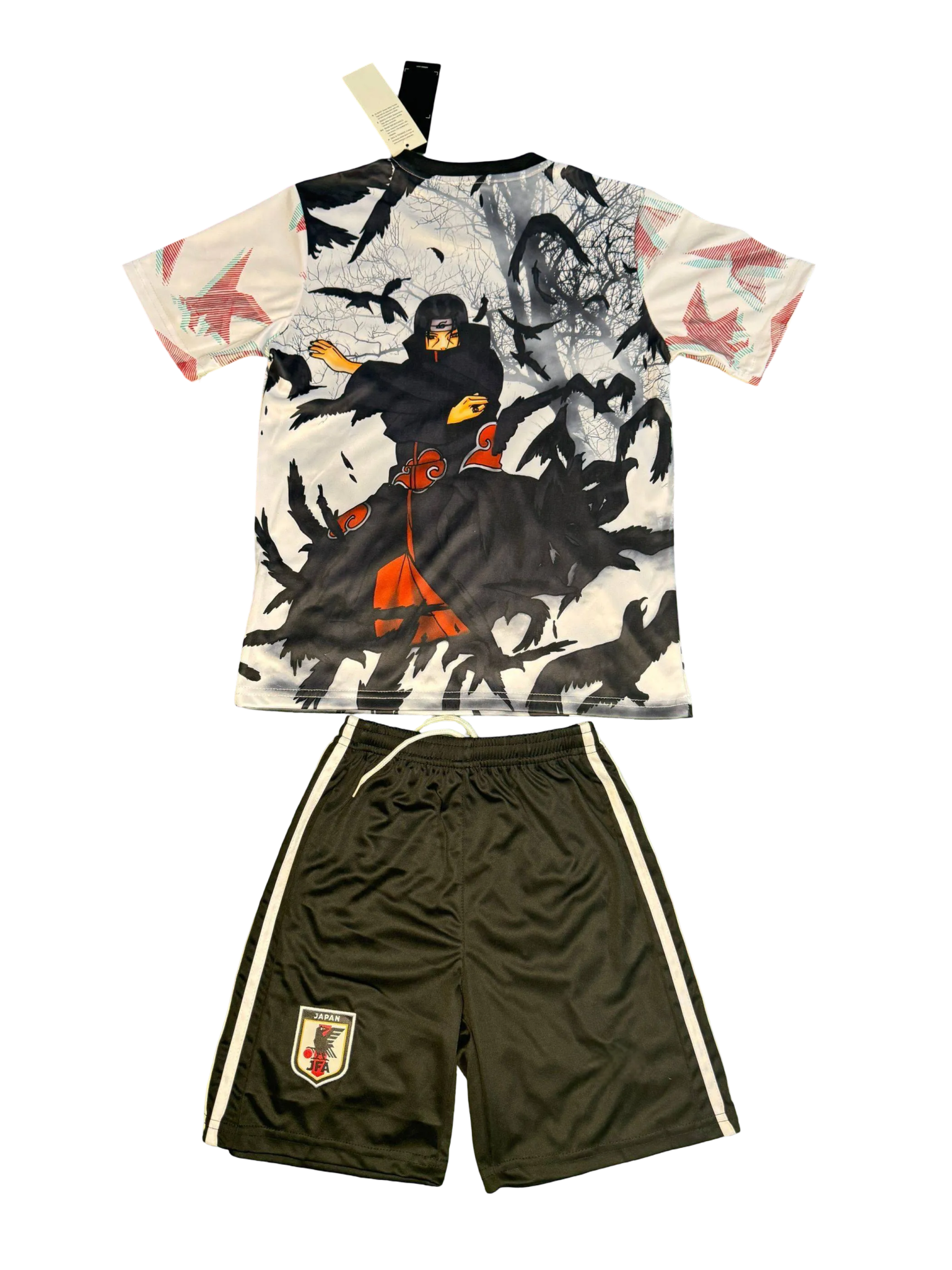 Kids football set with Uchiha clan design and Japan badge