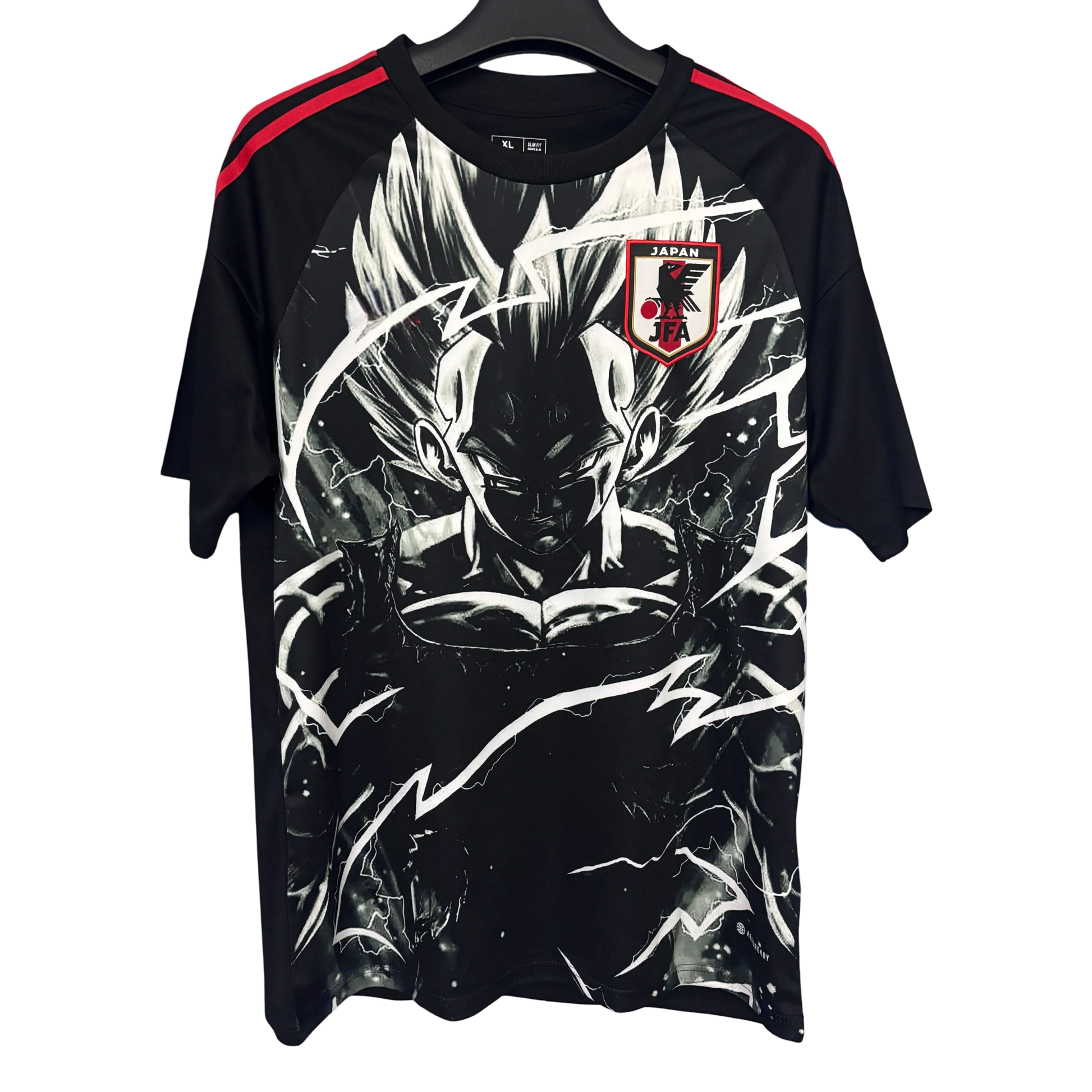 Japan Vegeta Dragon Ball Z Football Jersey 2025 Saiyan Black Edition – front view