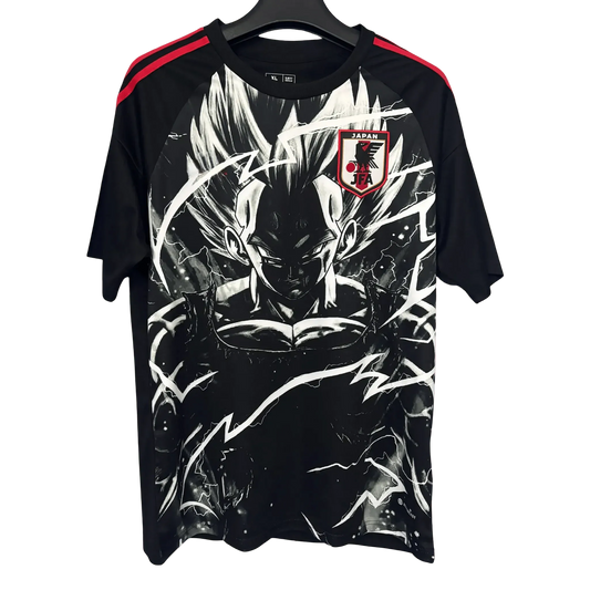Japan Vegeta Dragon Ball Z Football Jersey 2025 Saiyan Black Edition – front view