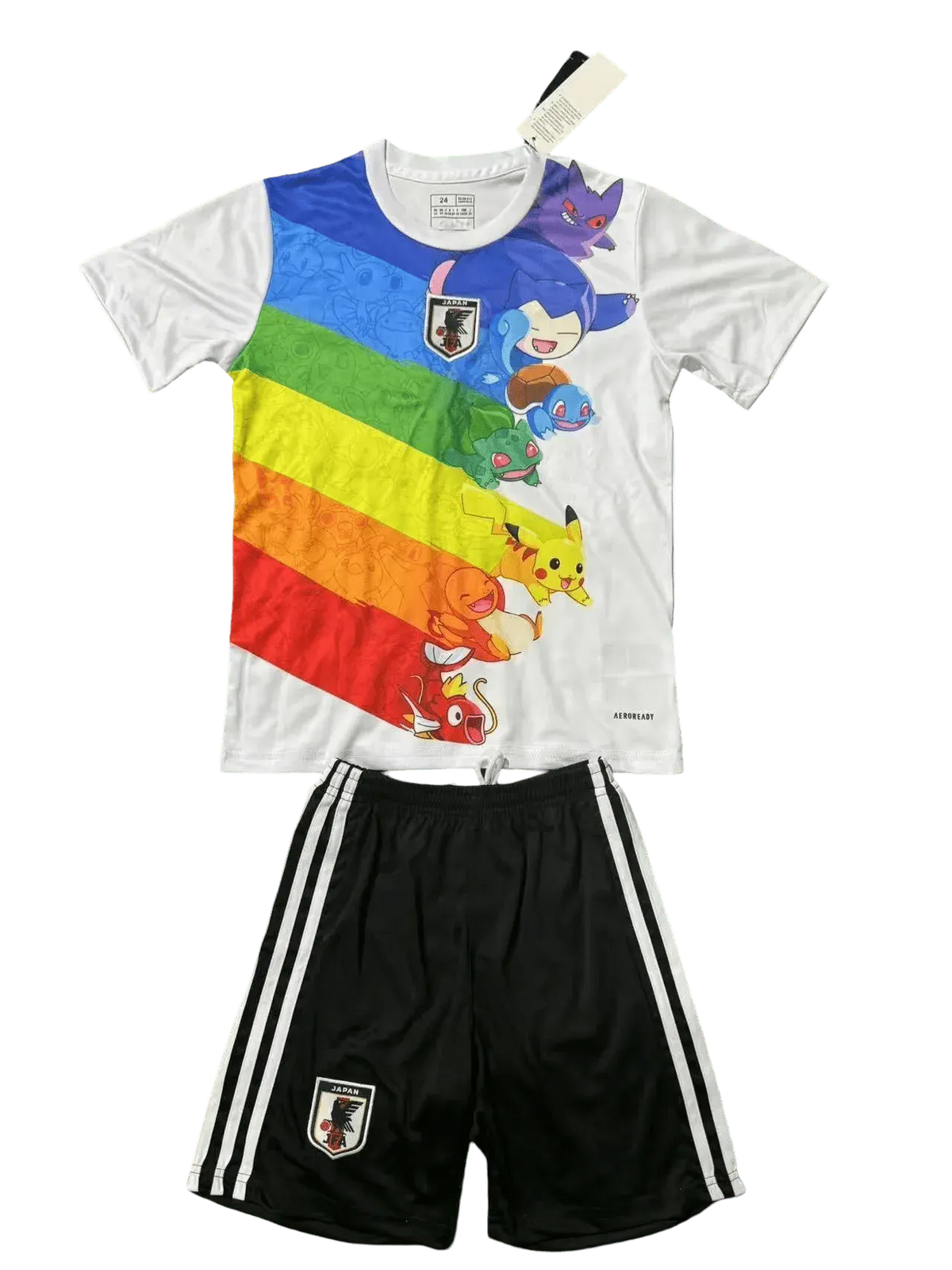Kids soccer set featuring Pokémon and Japan badge