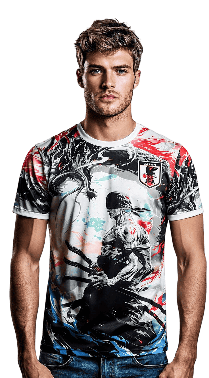 Japan Zoro Samurai Dragon Jersey WORN BY NIPPONKITS Model