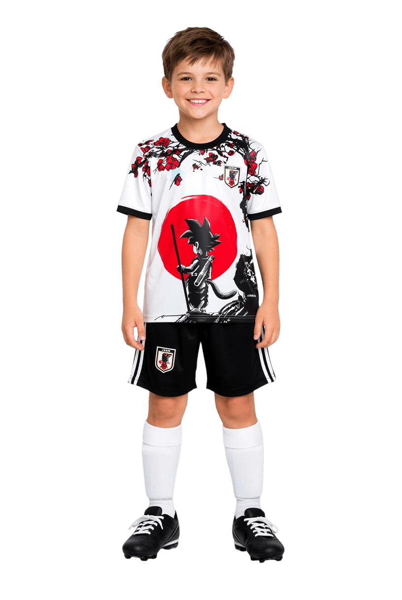 Children Goku Japan jersey worn by Kid Model of npponkits