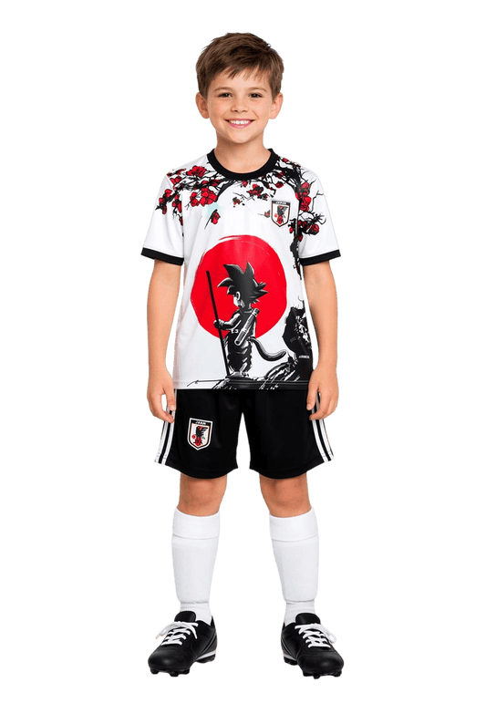 Children Goku Japan jersey worn by Kid Model of npponkits