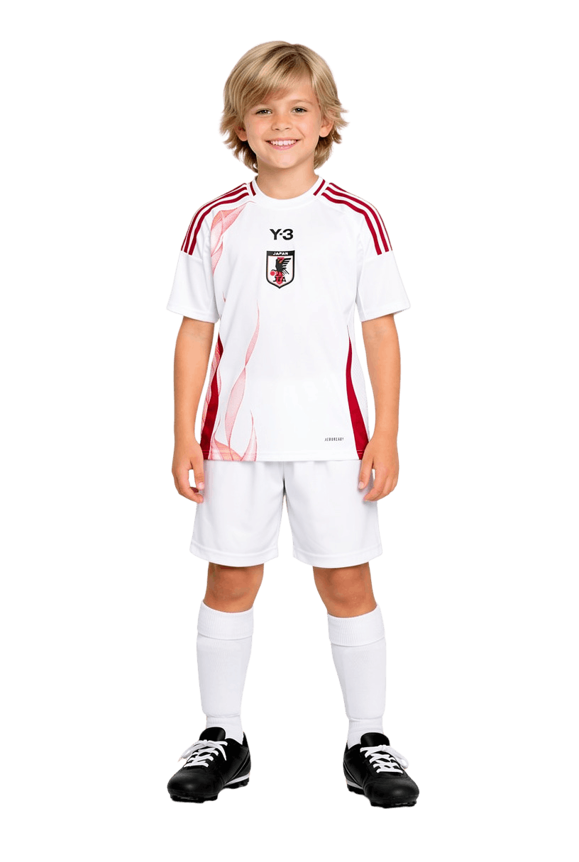 2024 Y3 japan Kids away white jersey 