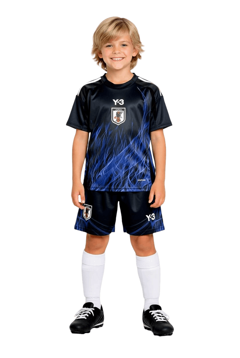 Y3 Japan Kids Blue Home Jersey 