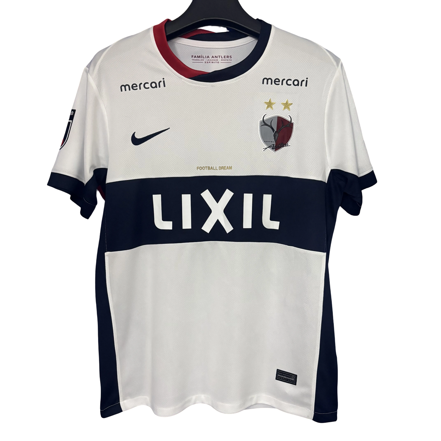 Kashima Antlers 2025/26 Away Football Jersey white and navy