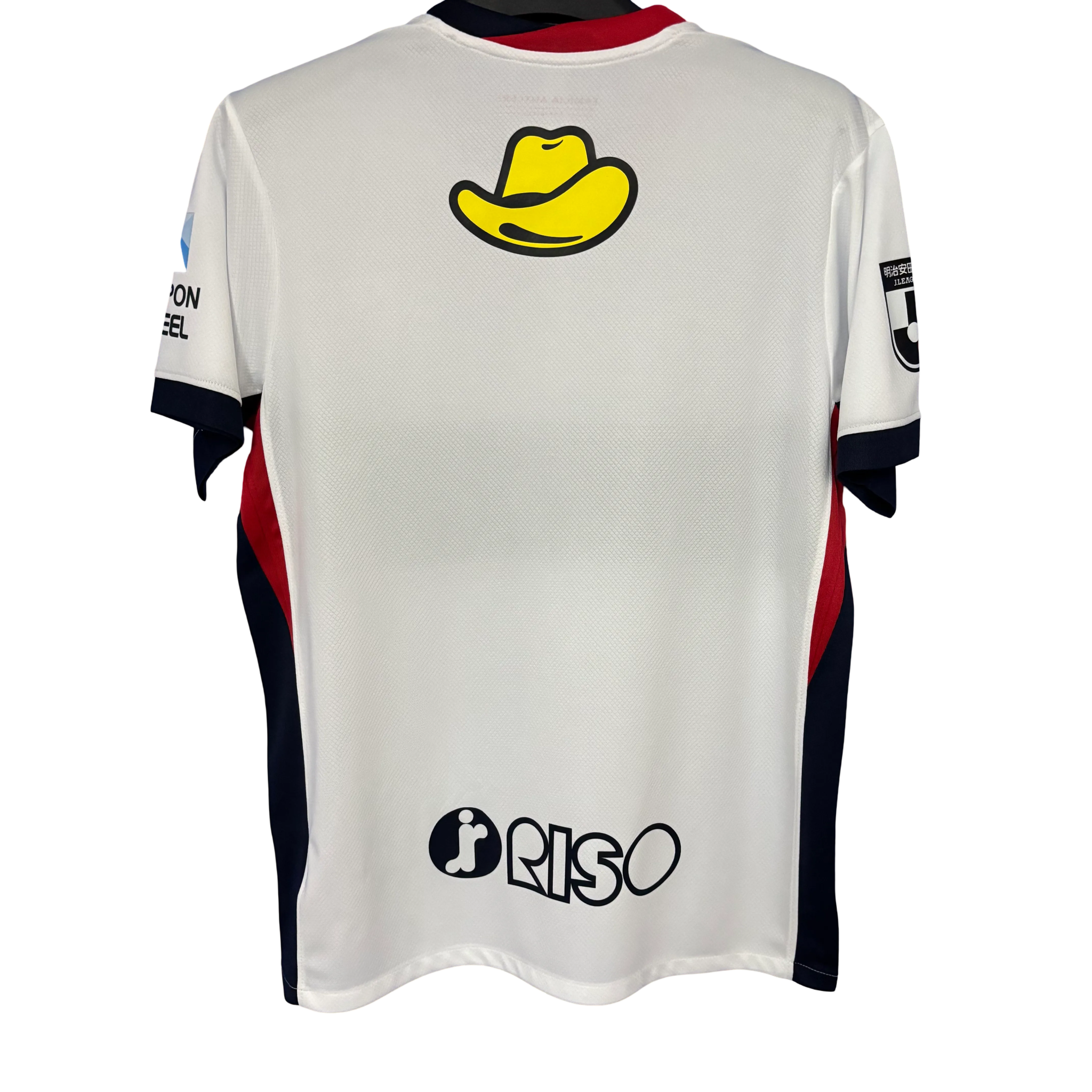 Kashima Antlers 2025/26 Away Jersey back view with sponsors Riso and Mercari