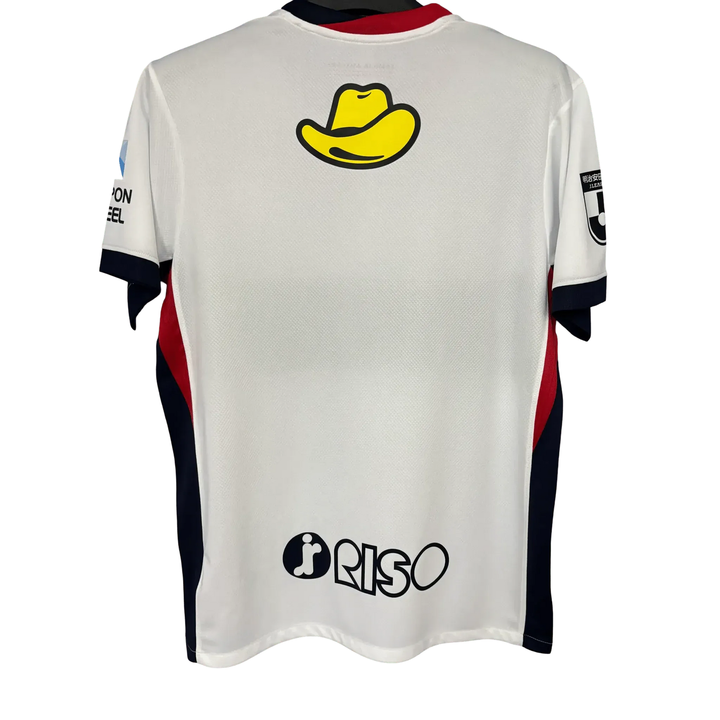 Kashima Antlers 2025/26 Away Jersey back view with sponsors Riso and Mercari