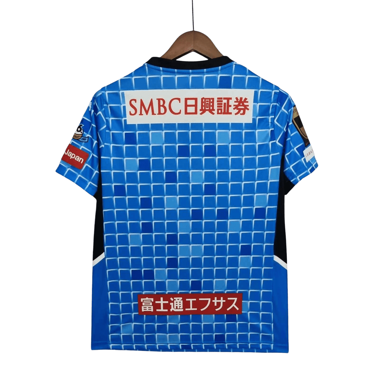 J league jersey Kawasaki Frontale home blue grid pattern champions kit authentic