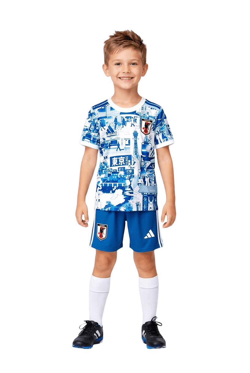 Japan Tokyo Kids Football Kit Blue