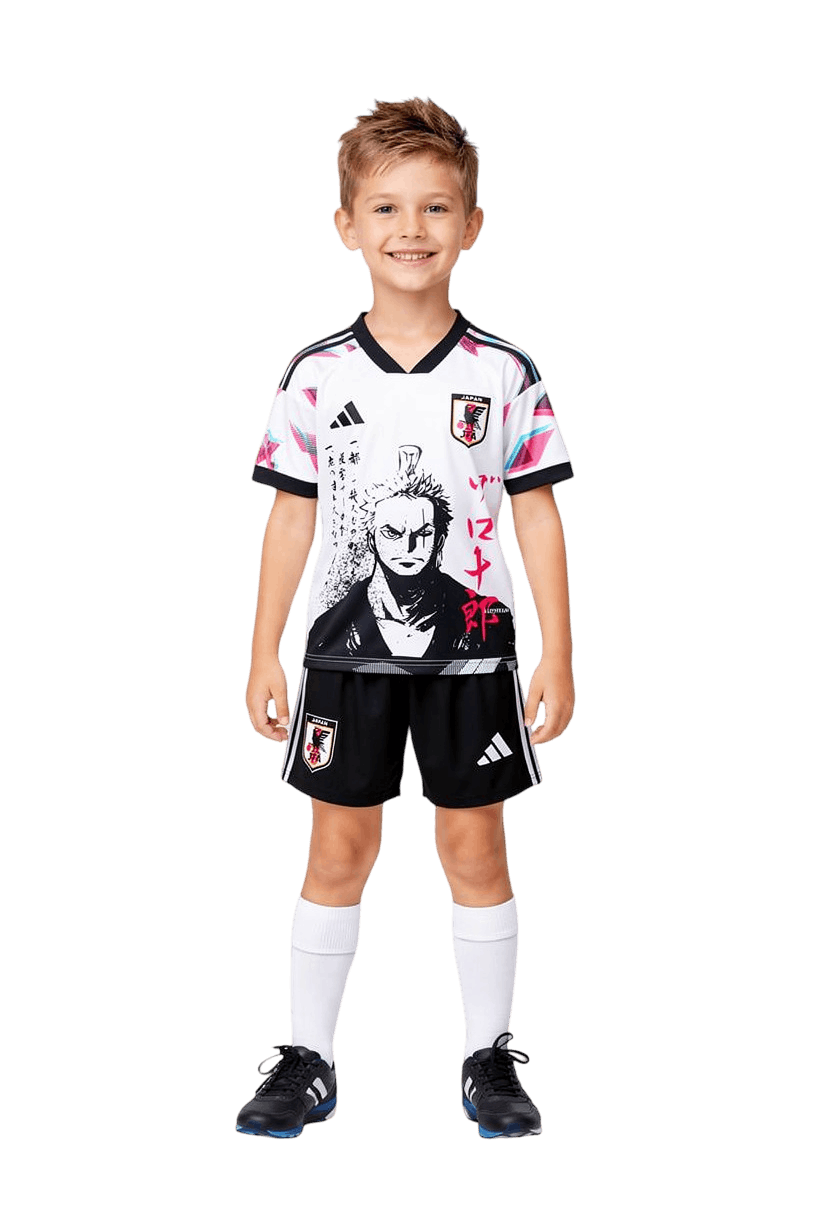 Japan Kids Zoro One Piece Jersey worn by Nipponkits model