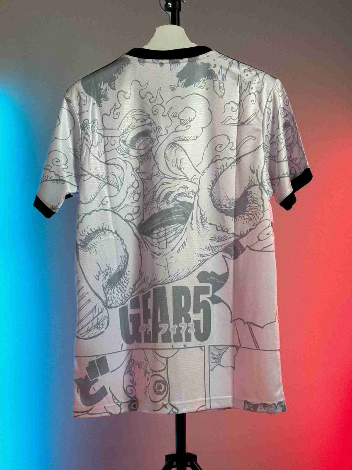 Luffy Gear 5 Jersey - Japan football shirt anime One piece Back