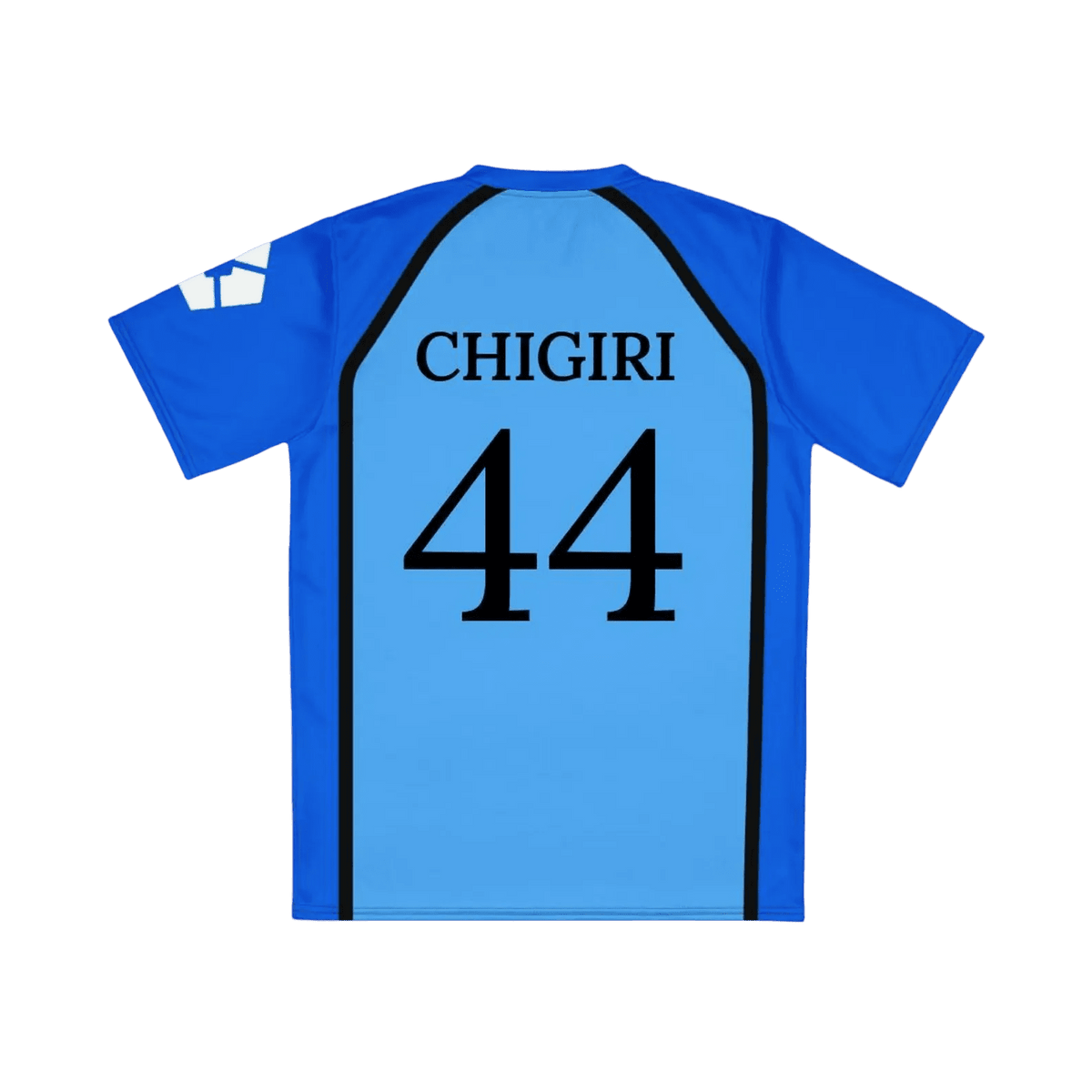Manshine City Blue Lock jersey with 'CHIGIRI' and number '44' on a white background