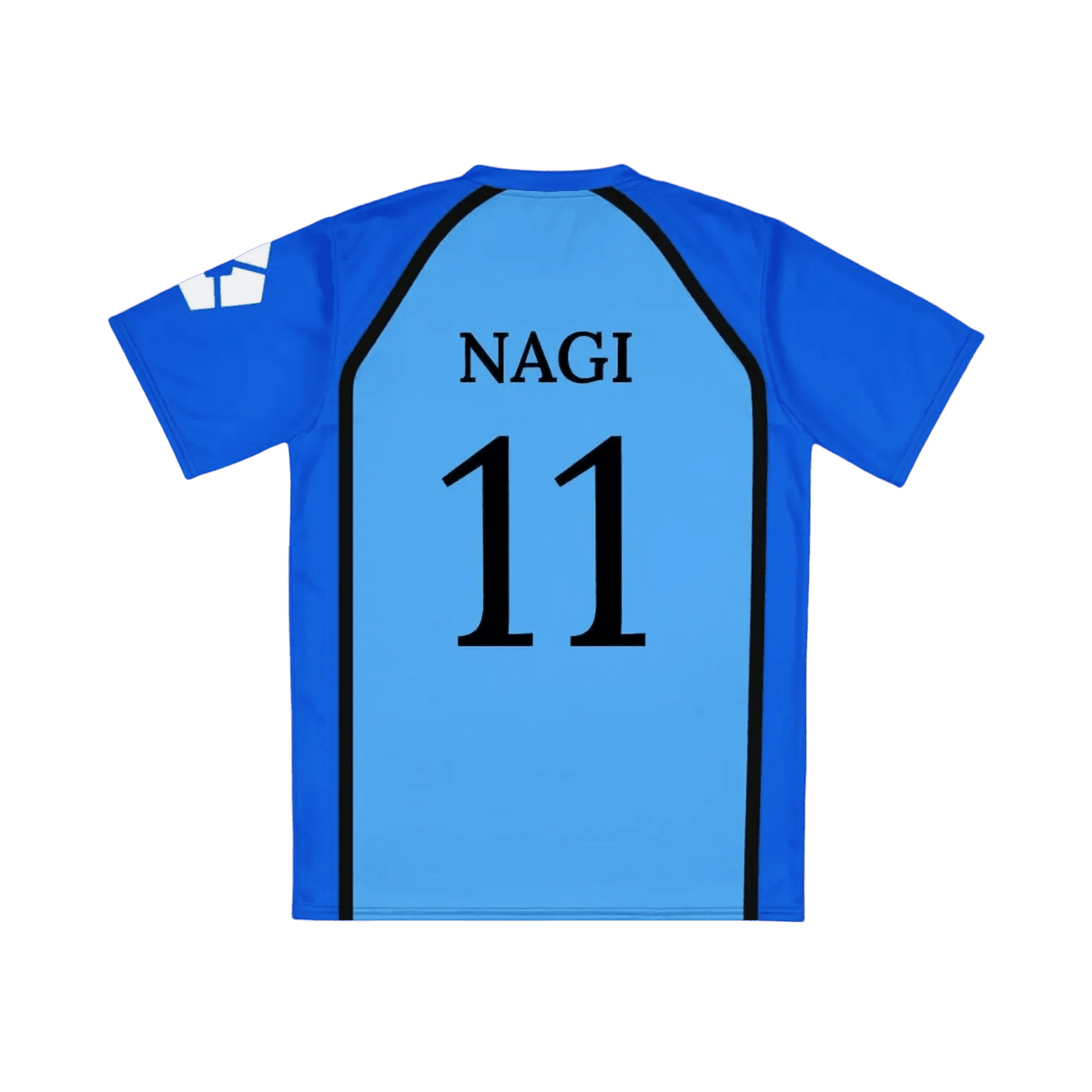 Manshine City Blue Lock jersey with 'NAGI' and number '11' on a white background