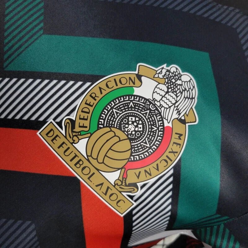 Mexico Dragon Ball black jersey with anime crest and chevron design – free worldwide shipping and 30-day free returns