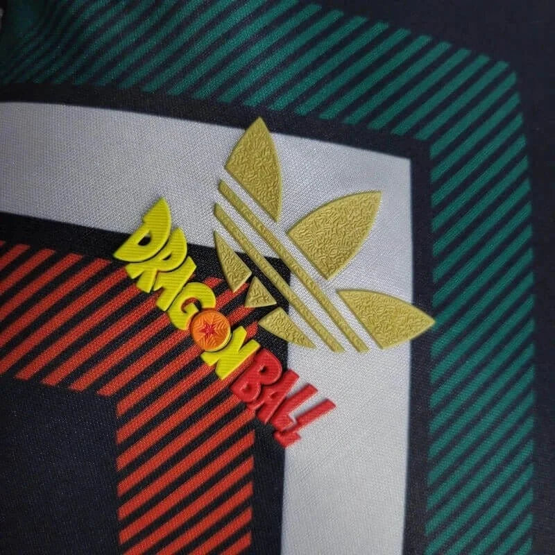 Mexico Dragon Ball black jersey with anime crest and chevron design – free worldwide shipping and 30-day free returns