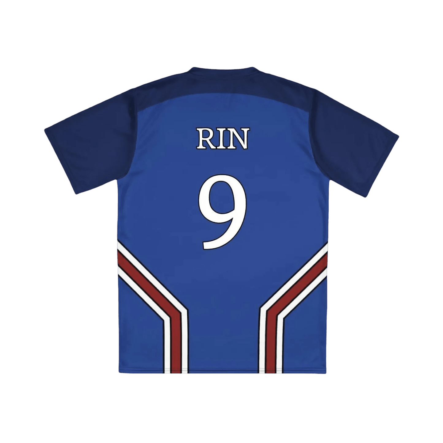 PXG Blue Lock  jersey with 'RIN' and number '9' on a white background