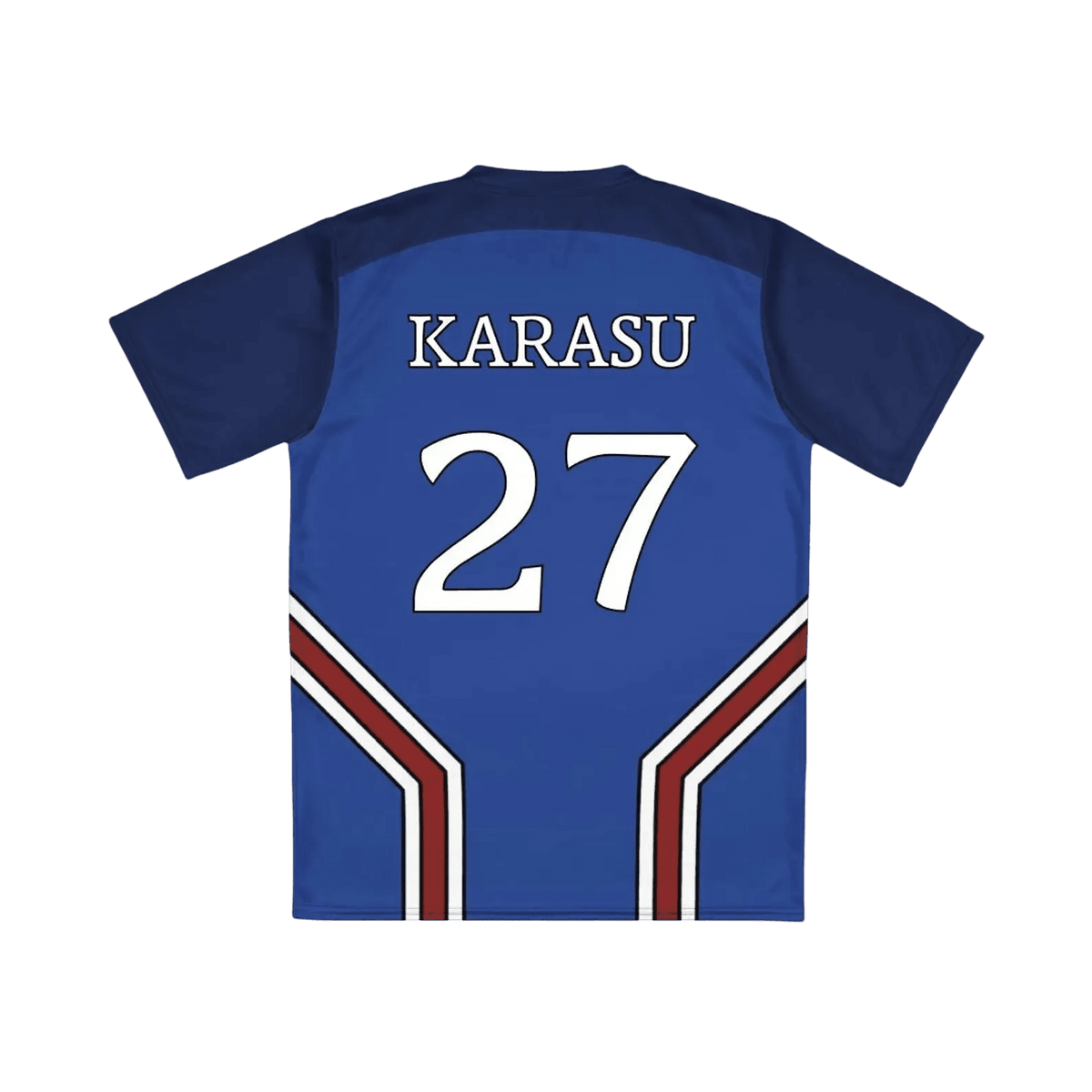 PXG Blue Lock jersey with 'KARASU' and number '27' on a white background