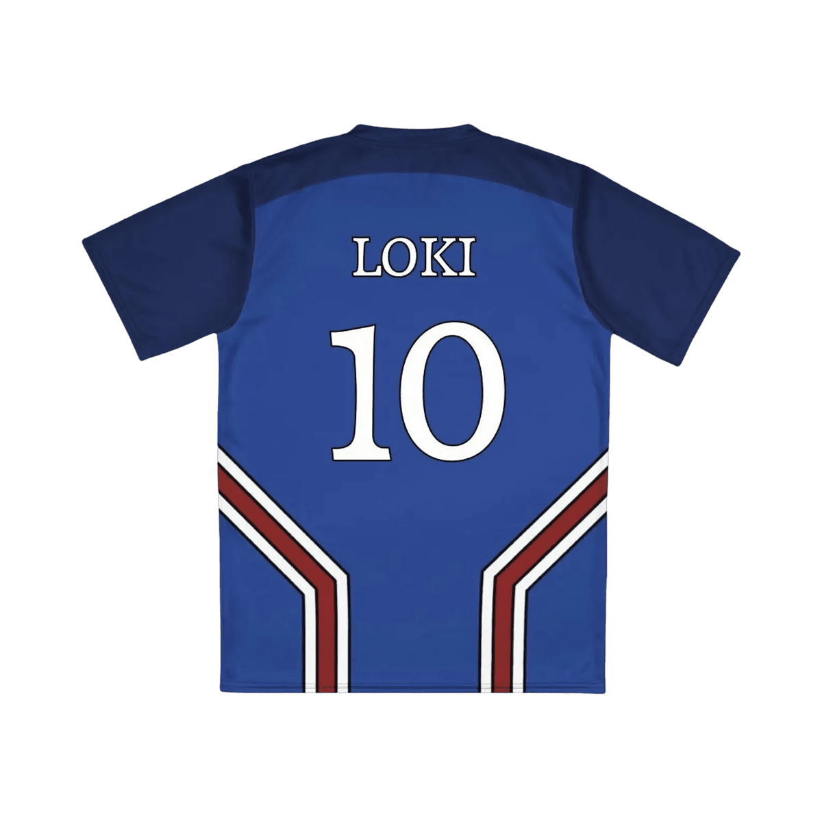 PXG Blue Lock  jersey with 'LOKI' and number '10' on a white background