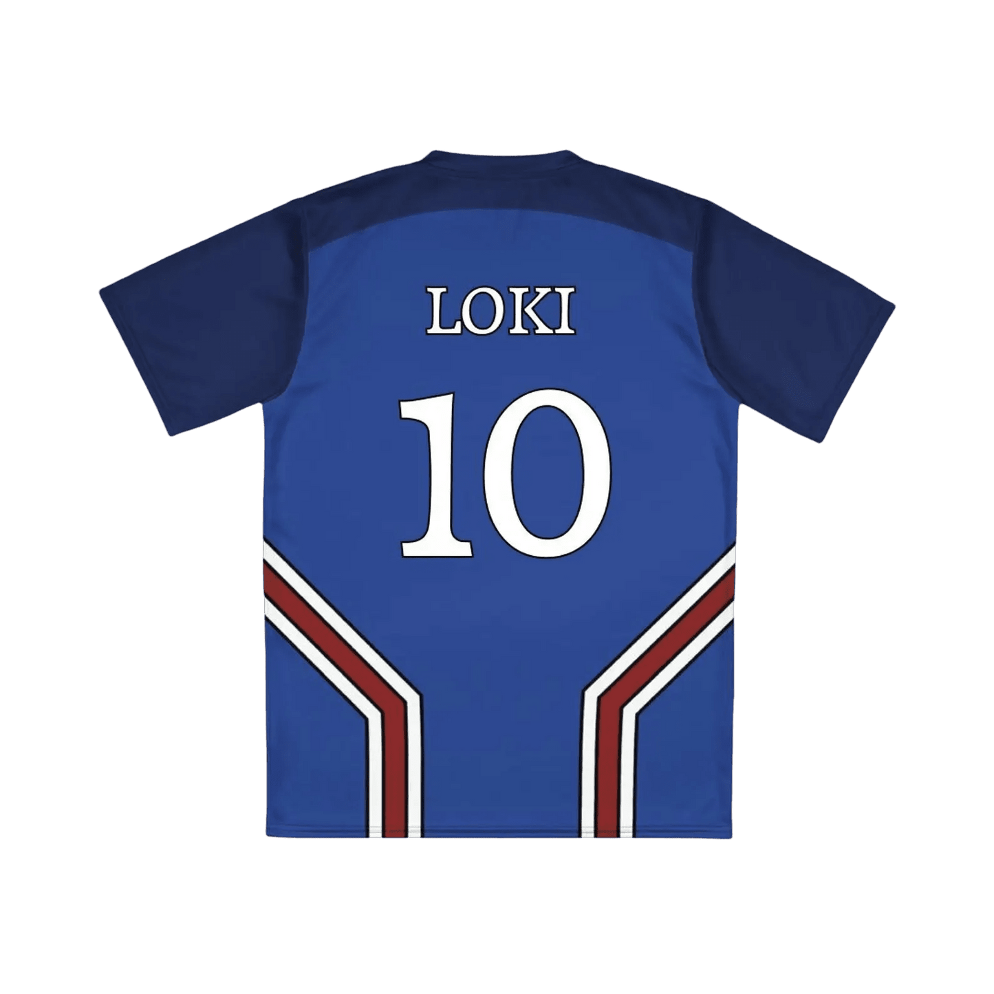 PXG Blue Lock  jersey with 'LOKI' and number '10' on a white background