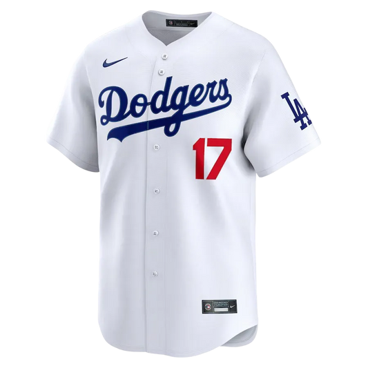 Ohtani Dodgers Kanji jersey white Japanese characters 大谷翔平 number 17 heritage edition NIPPONKITS