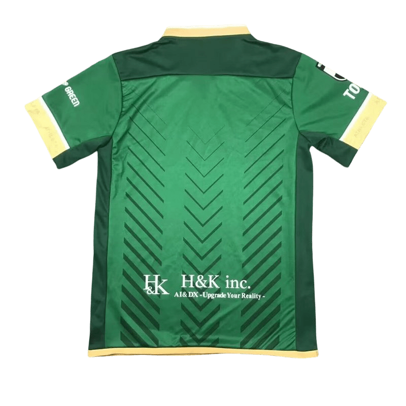 J league jersey Tokyo Verdy 24/25 home green authentic chevron pattern Athleta