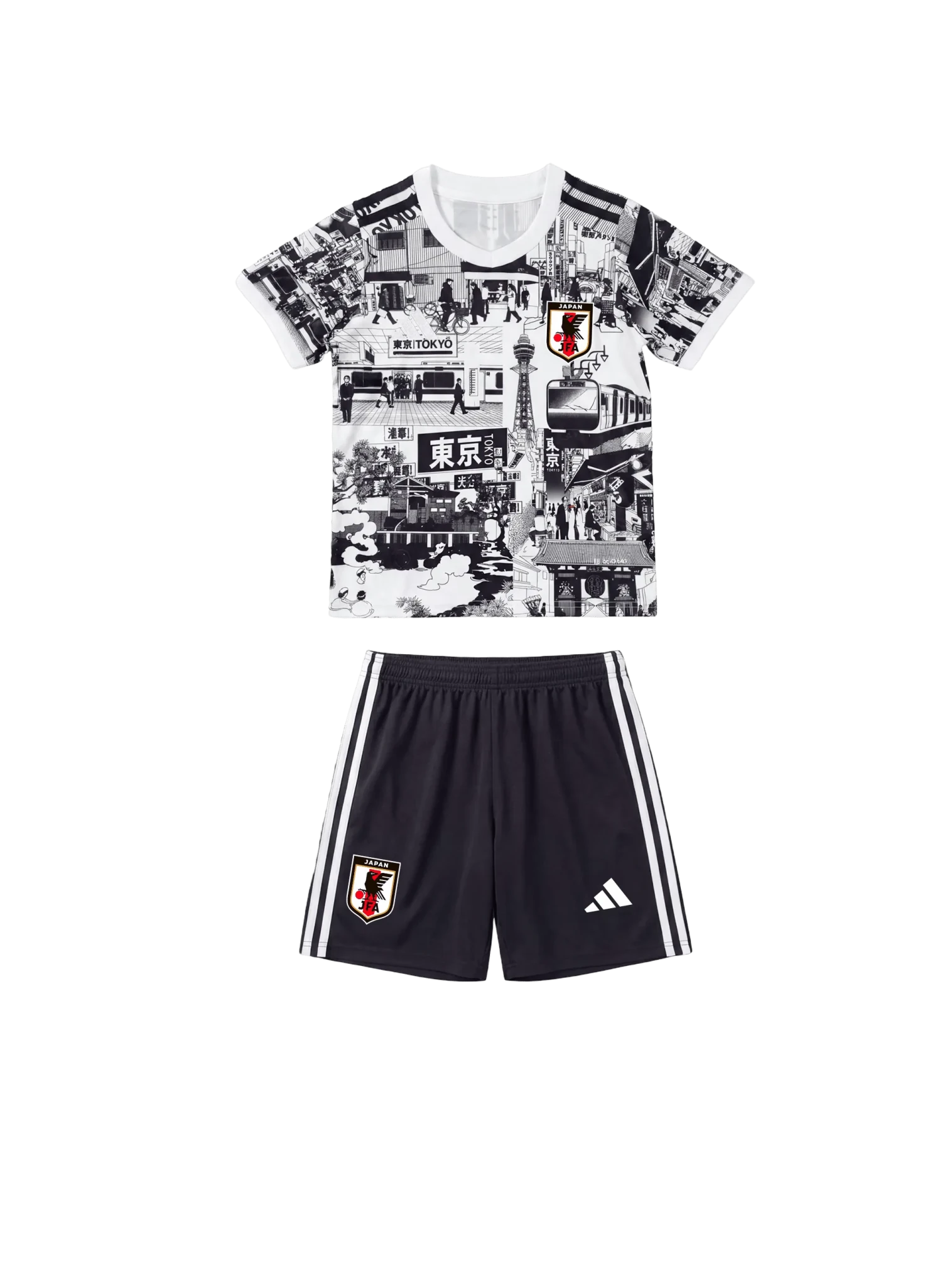 Japan Kids Tokyo Black Jersey – City Football Kit Nipponkits Front 