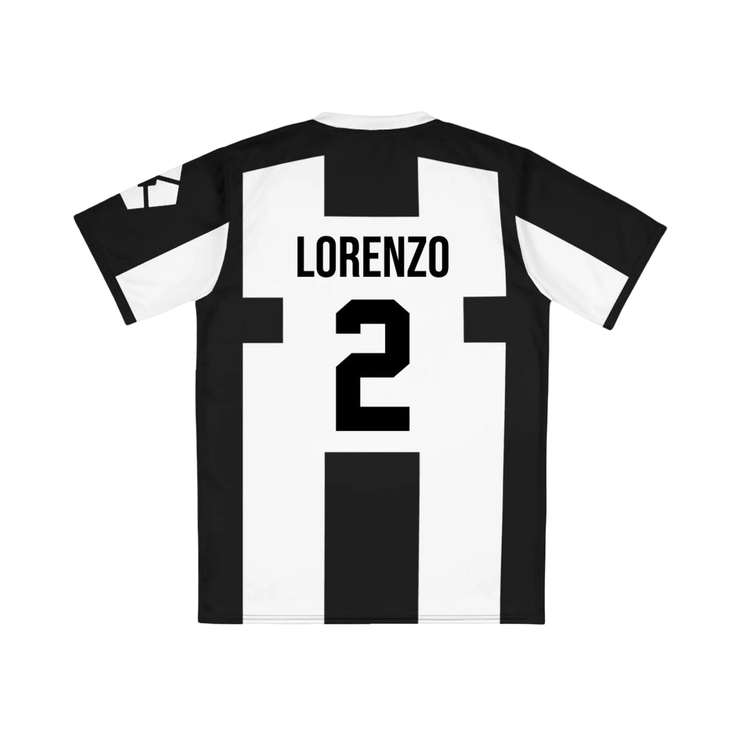 Ubers Blue Lock jersey with 'LORENZO' and number '2' on a black background