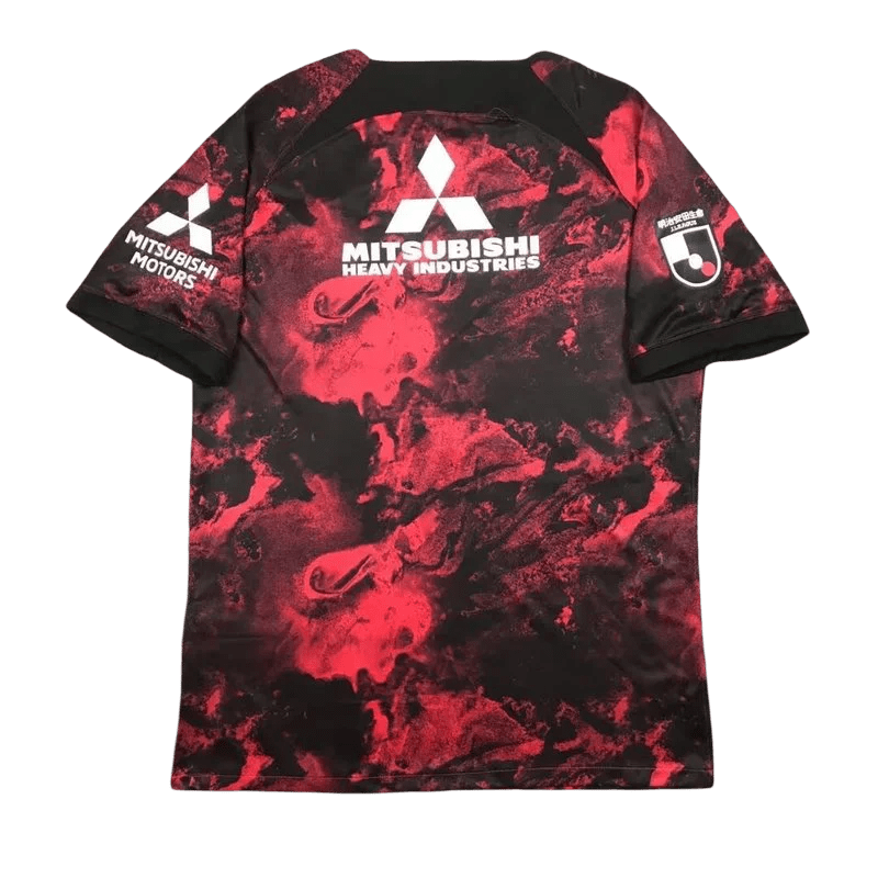 J league jersey Urawa Red Diamonds 24/25 home grunge authentic artistic pattern