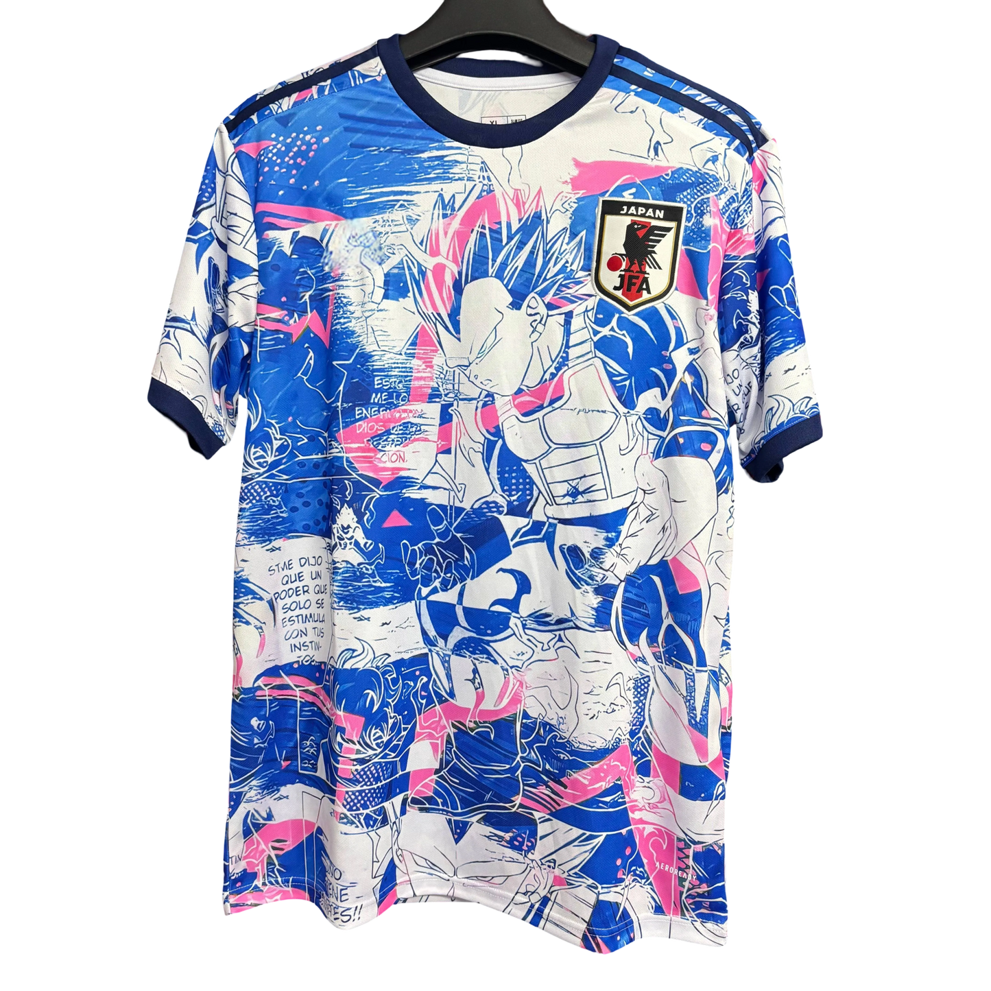 Front view of Vegeta Blue Japan DBZ Jersey 2025 anime football shirt