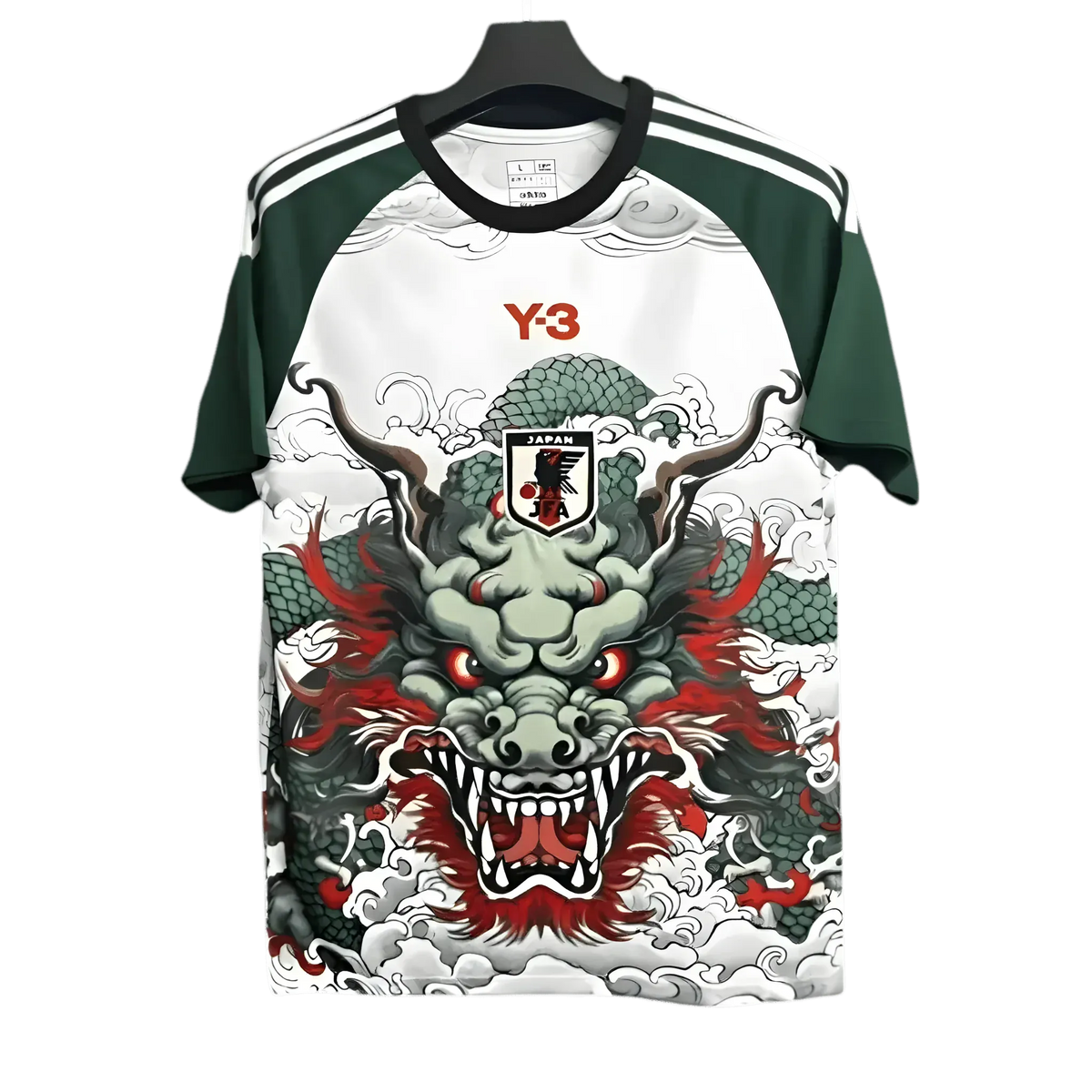 Japan y3 dragon special edition jersey white green oni artwork streetwear collaboration NIPPONKITS Store